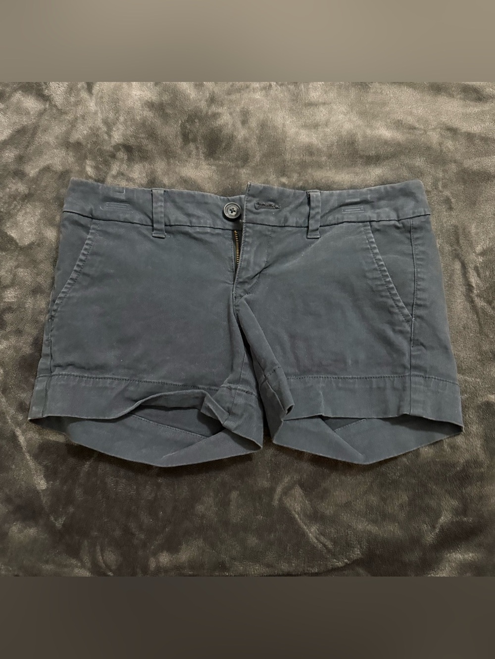 American Eagle Outfitters Navy Stretch Cotton Chino Shorts